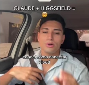 TikTok cover: Claude + Higgsfield