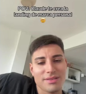 TikTok cover: Claude builds a personal brand landing page